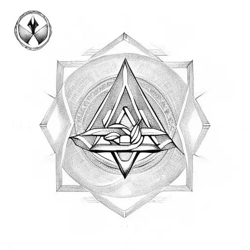 Valknut Symbol lotus Flower prime tattoo design idea