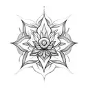 Warframe lotus flower tattoo design idea