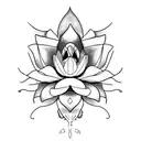 Warframe lotus flower tattoo design idea