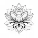 Warframe lotus flower tattoo design idea