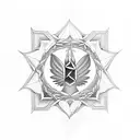 Valknut Symbol lotus Flower garuda prime tattoo design idea