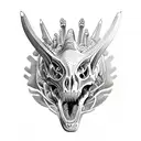 Abstract dinosaur skeleton  tattoo design idea