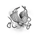 full eagle with snake in mouth tattoo design idea