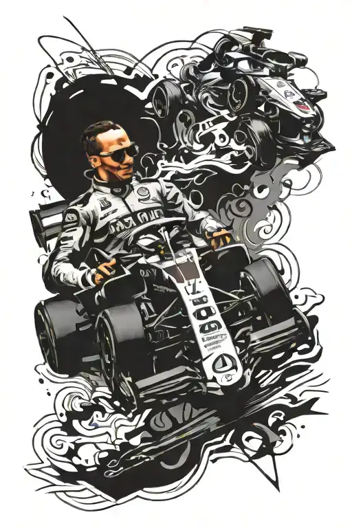 formula 1 and Lewis Hamilton, gaming,crazy tattoo design idea