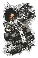 formula 1 and Lewis Hamilton, gaming,crazy tattoo design idea