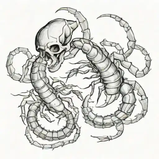 cancer and scorpio tattoo design idea