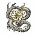 cancer and Scorpio zodiac sign tattoo design idea