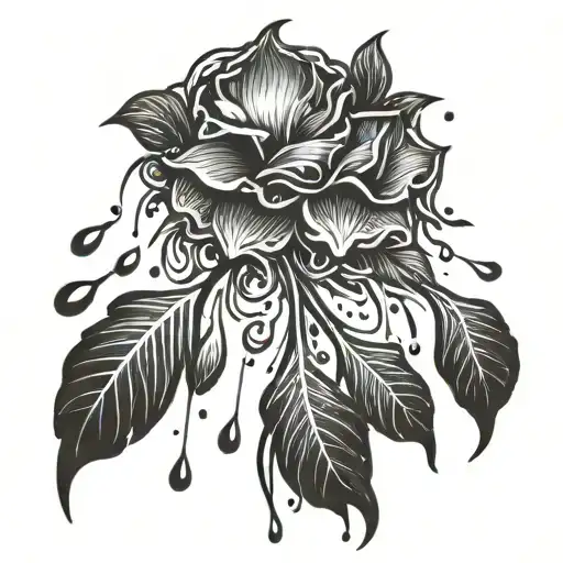 Tears in the rain falling tattoo design idea
