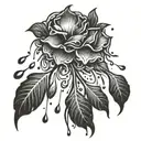 Tears in the rain falling tattoo design idea