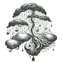 Tears in the rain falling tattoo design idea
