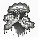 Tears in the rain falling tattoo design idea