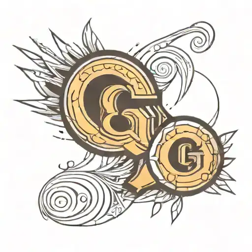 The letter ''Q'' and the letter ''G'' linked with a handshake tattoo design idea