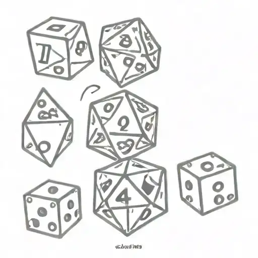 dnd dices tattoo design idea