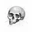 argentina sun skull  tattoo design idea