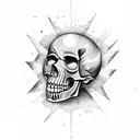 argentina sun skull  tattoo design idea