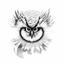 Owl, Eye, Moon tattoo design idea