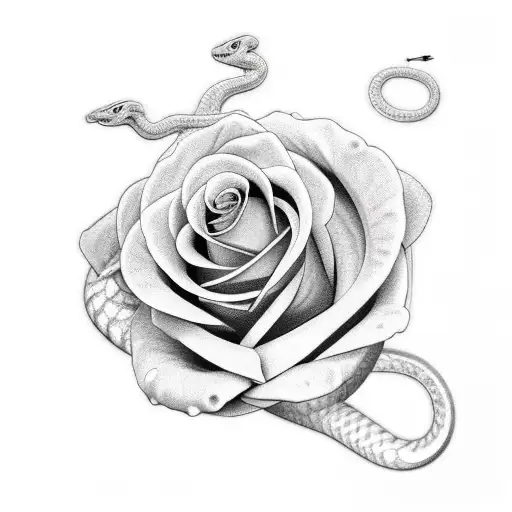 Traditional Tattoo Snake Rose Sword Stock Illustration 2001065963 |  Shutterstock