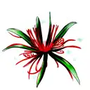 Spider Red Lily  tattoo design idea