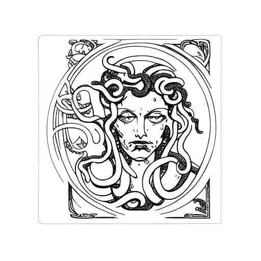 medusa tarot card tattoo design idea