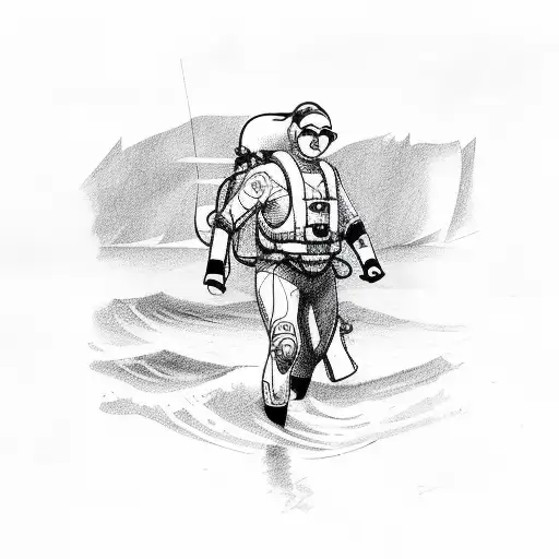 rescue swimmer tattoo design idea