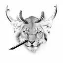 wildlife hunting  tattoo design idea