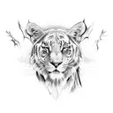 wildlife hunting  tattoo design idea