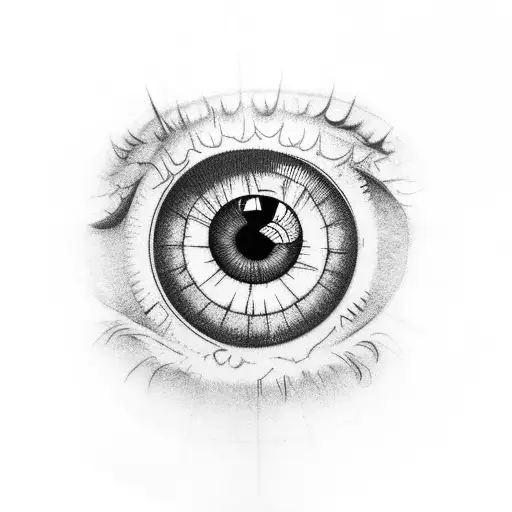 a realistic eye with the Earth replacing the pupil tattoo design idea
