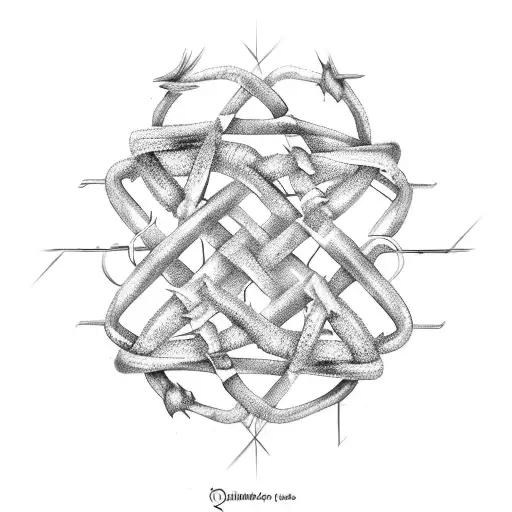 A DNA double helix intertwined with a tree trunk tattoo design idea