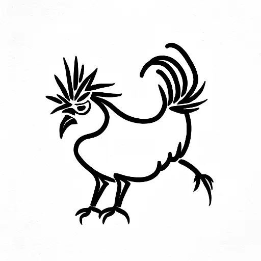 monkey and Rooster tattoo design idea