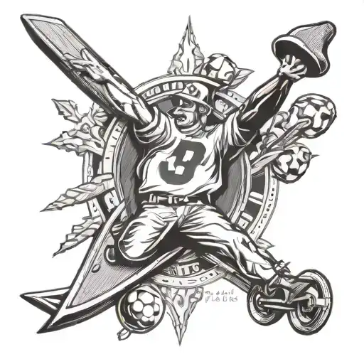 Tucker Torpedo 1948, Tennessee Volunteers, USA, soccer, baseball tattoo design idea