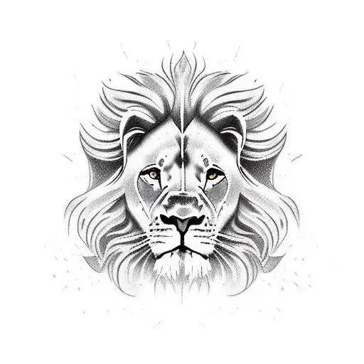 Jesus cross lion tattoo design idea