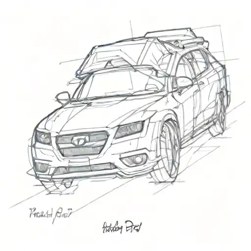 popup headlight car  tattoo design idea