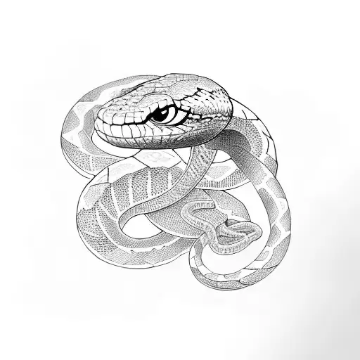 snake around phoenix tattoo design idea
