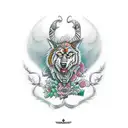 Tattoo design from shoulder to elbow, in color, in a realistic style with cartoon elements, the theme of Gdańsk (e.g. th tattoo design idea