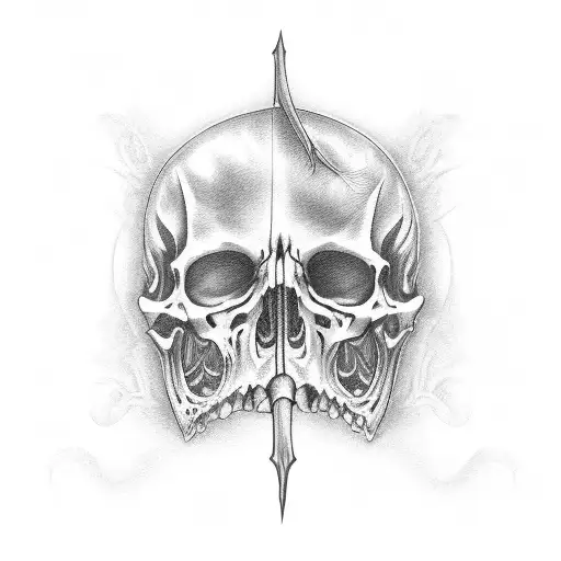 Grimreaper sitting in a tree tattoo design idea