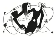 Collarbone goth emo tattoo design idea