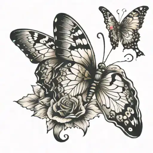 godspeed with butterfly  tattoo design idea