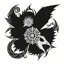 ancient gear yu gi oh tattoo design idea