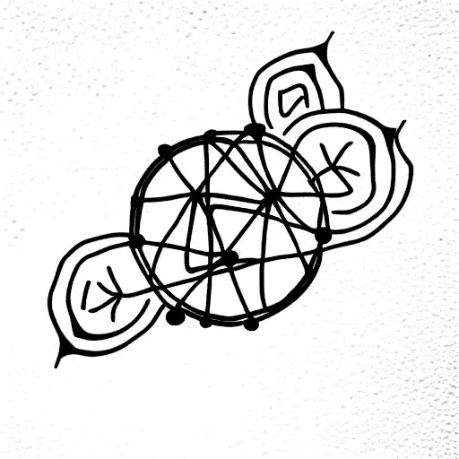 crochet tattoo design idea