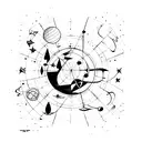 astronomy tattoo design idea