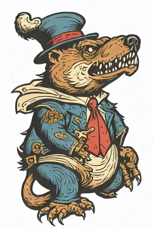 Plague bear is furious tattoo design idea