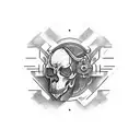 industrial tattoo design idea