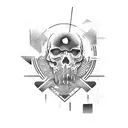 industrial tattoo design idea