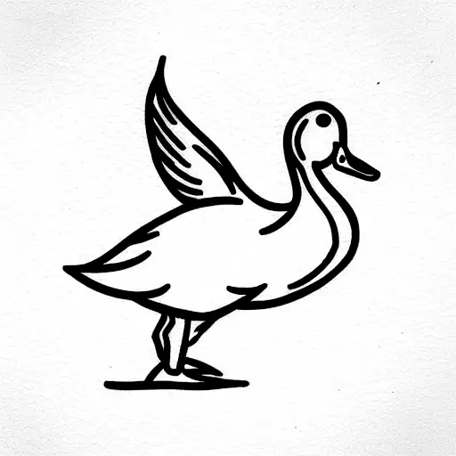 duck tattoo design idea