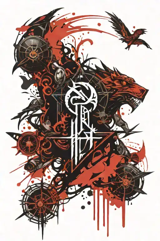 Skyrim  logo tattoo design idea