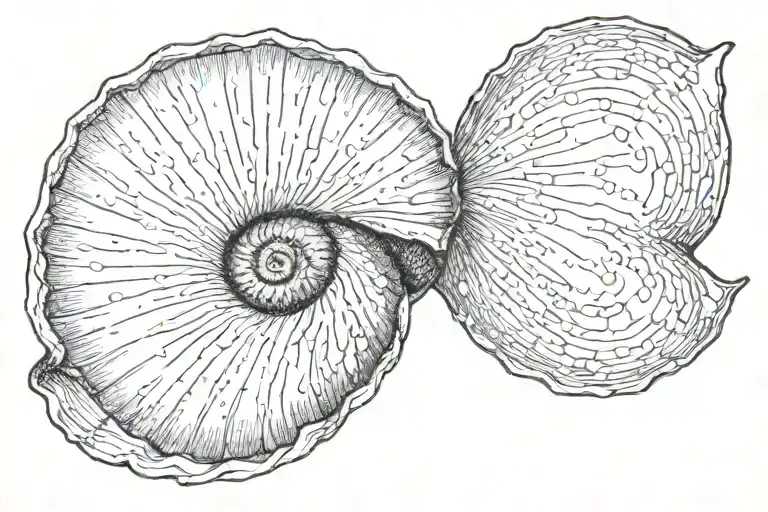  a seashell. I want to see simple beauty and femininity like the birth of Venus  tattoo design idea