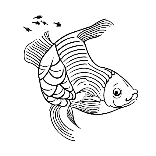 goldfish tattoo design idea