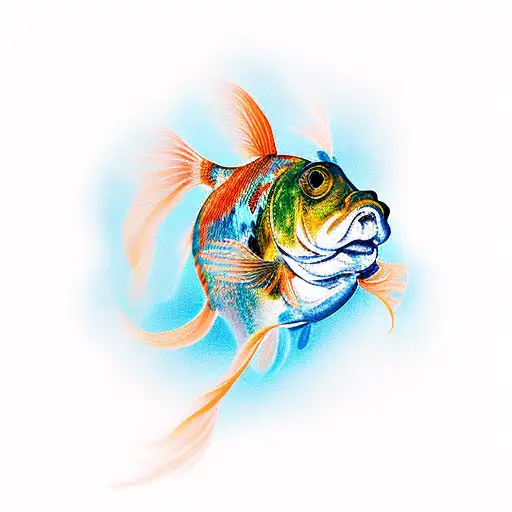 goldfish tattoo design idea