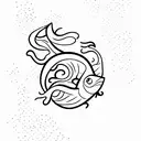 goldfish tattoo design idea