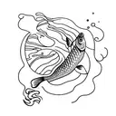 goldfish tattoo design idea